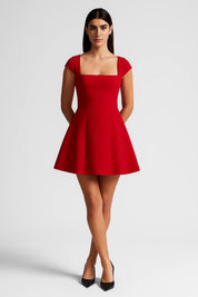 Square Neck Mini Dress - Charlotte