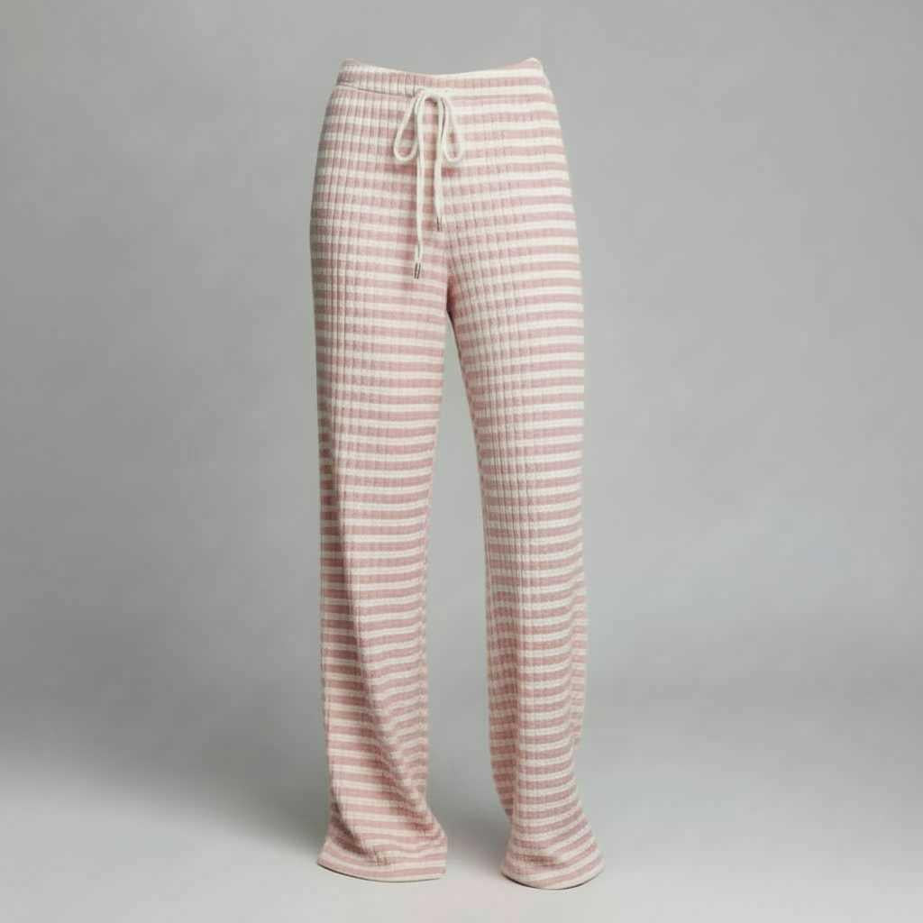 Striped Lace-Up Pants | Women's Casual High Street Trousers