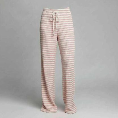 Striped Lace-Up Pants | Women's Casual High Street Trousers