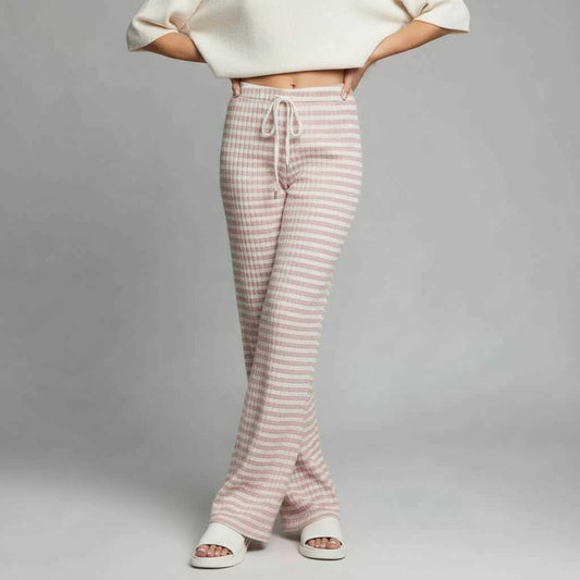 Striped Lace-Up Pants | Women's Casual High Street Trousers