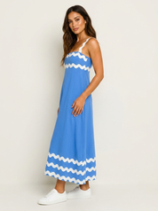 Summer maxi dress with scalloped hem details - Mila