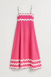 Summer maxi dress with scalloped hem details - Mila