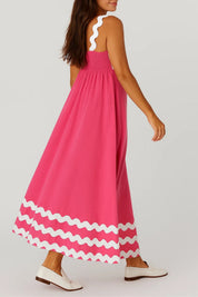 Summer maxi dress with scalloped hem details - Mila