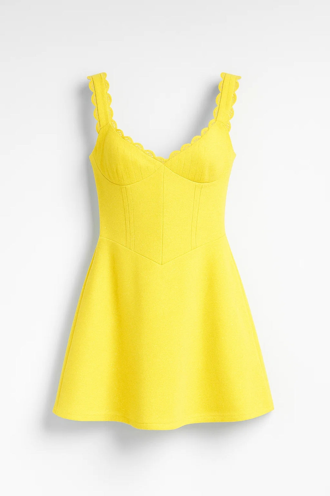 Sweetheart Mini Dress with Lace Trim - Lily