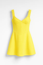 Sweetheart Mini Dress with Lace Trim - Lily