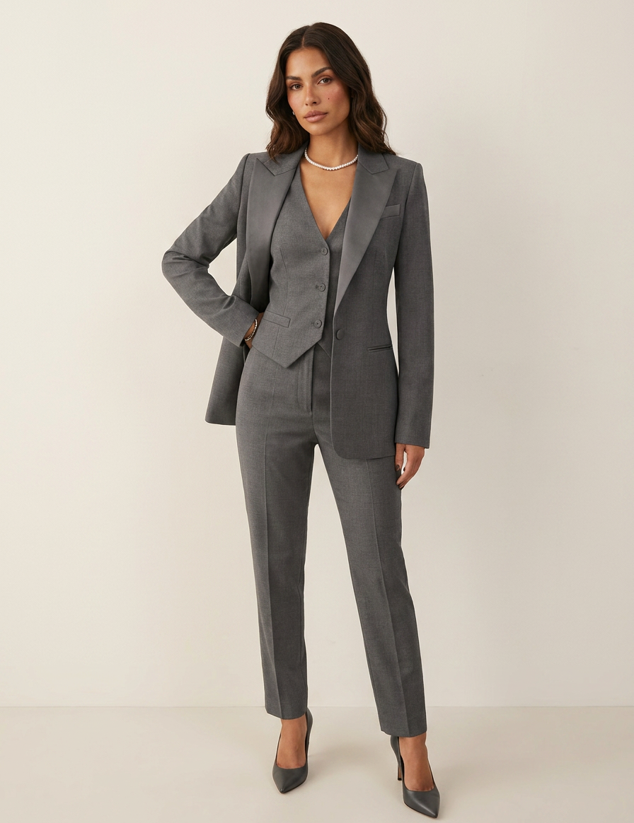 Tailored Three-Piece Power Suit - Valentina