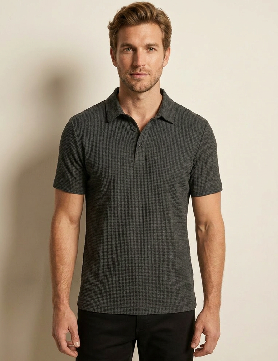 Textured Premium Polo Shirt - Matteo