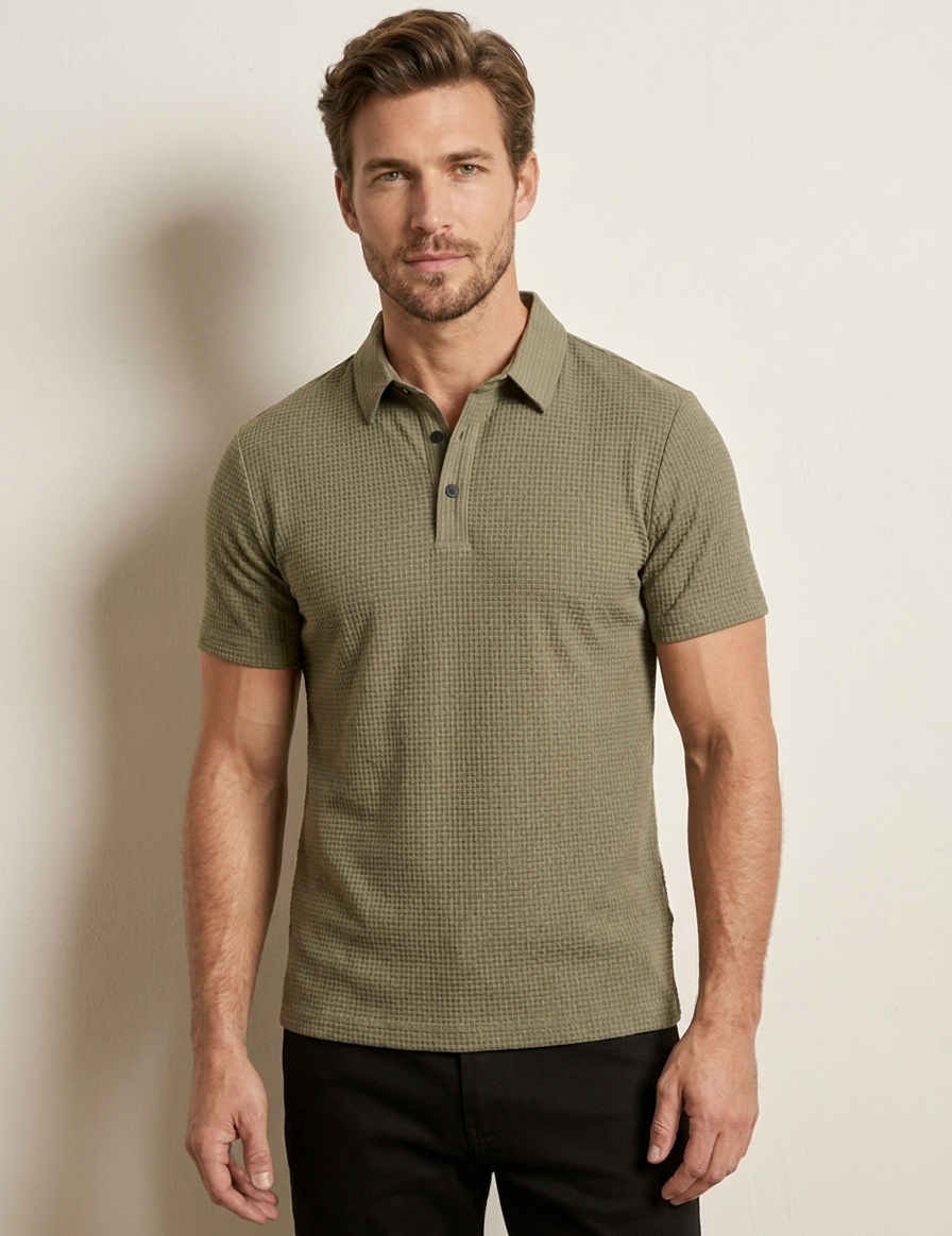 Textured Premium Polo Shirt - Matteo