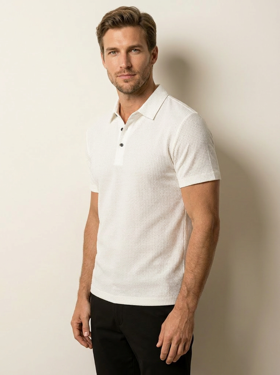 Textured Premium Polo Shirt - Matteo