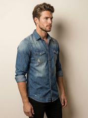 Theodore Willow Miami Denim Shirt -Harry