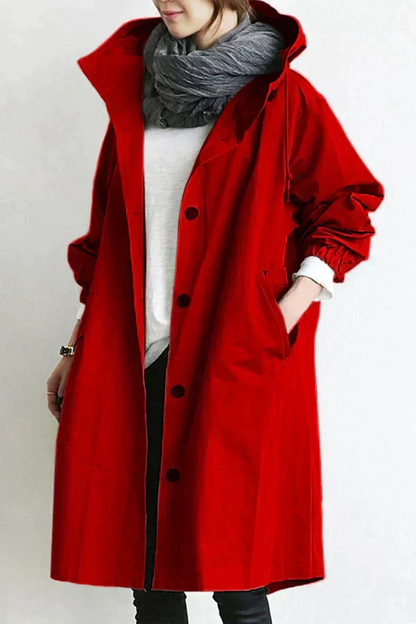 Oversized hooded raincoat - Norah