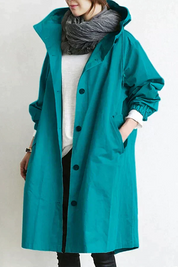 Oversized hooded raincoat - Norah