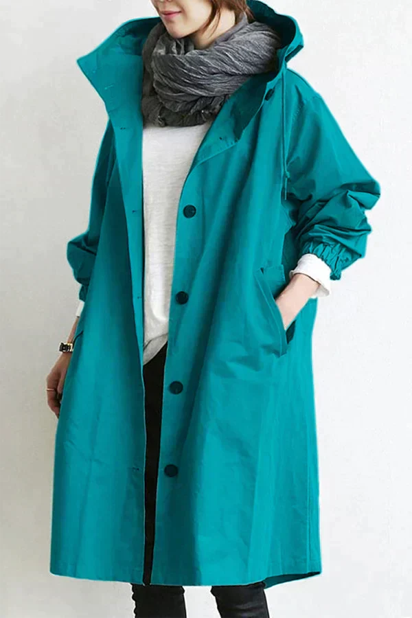 Oversized hooded raincoat - Norah