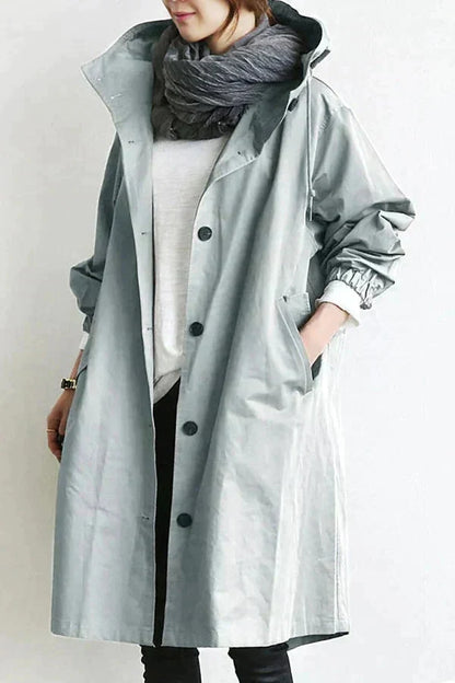 Oversized hooded raincoat - Norah