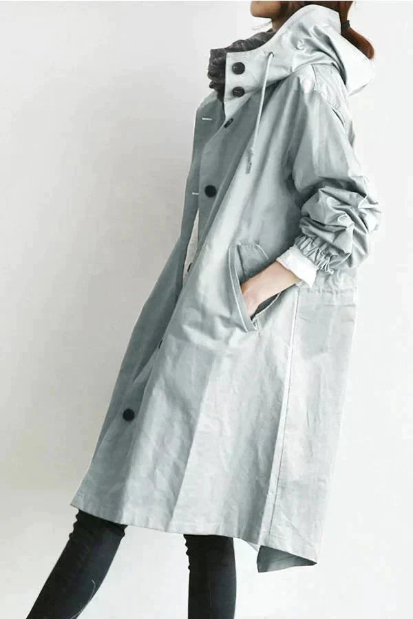 Oversized hooded raincoat - Norah