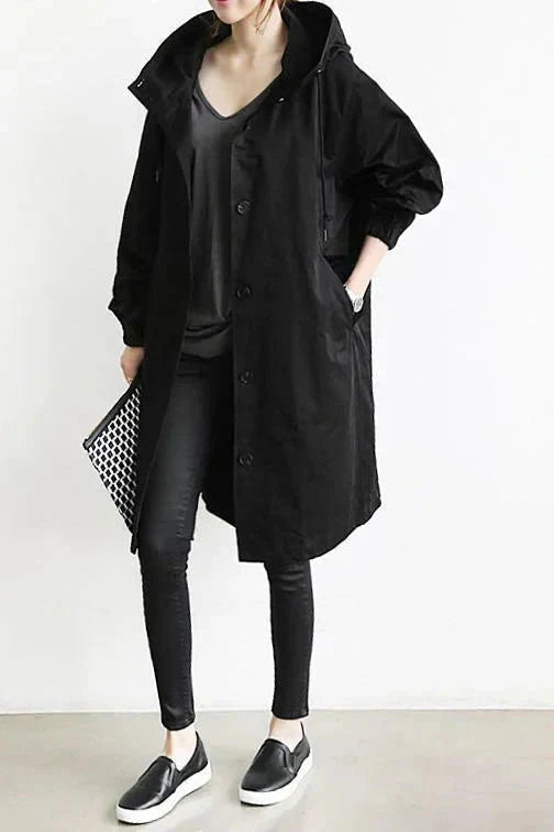 Oversized hooded raincoat - Norah