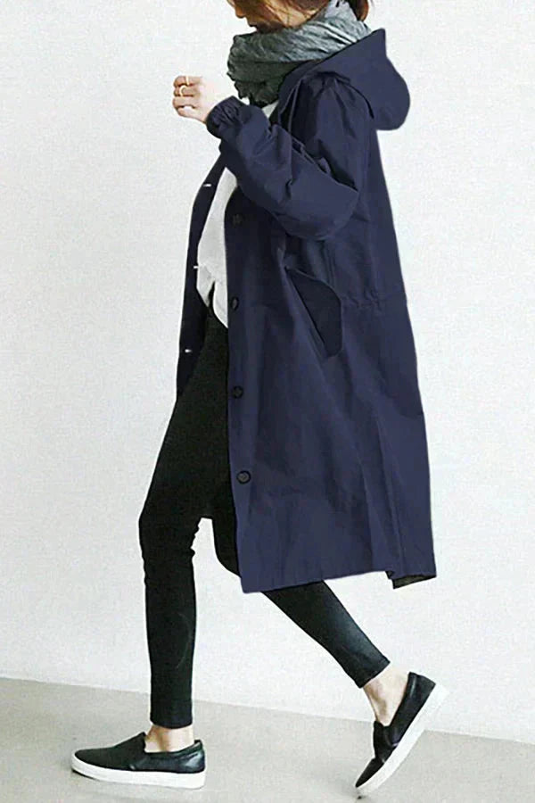 Oversized hooded raincoat - Norah