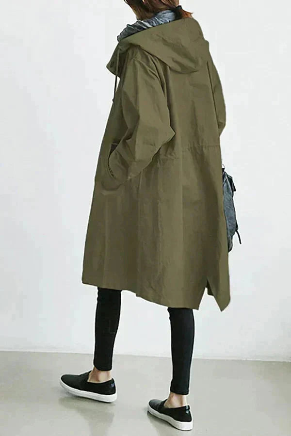 Oversized hooded raincoat - Norah
