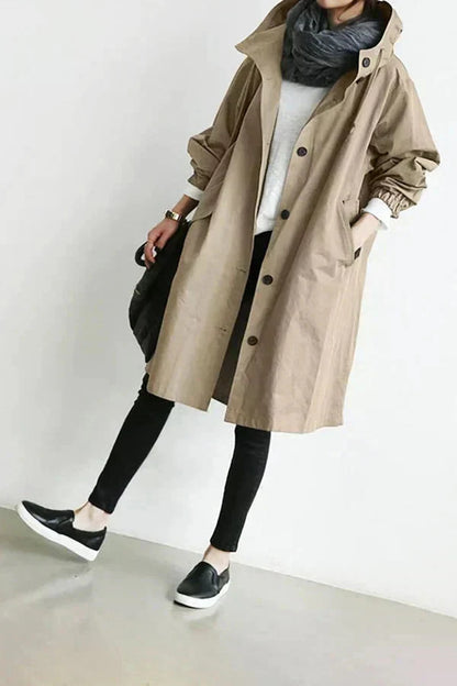 Oversized hooded raincoat - Norah