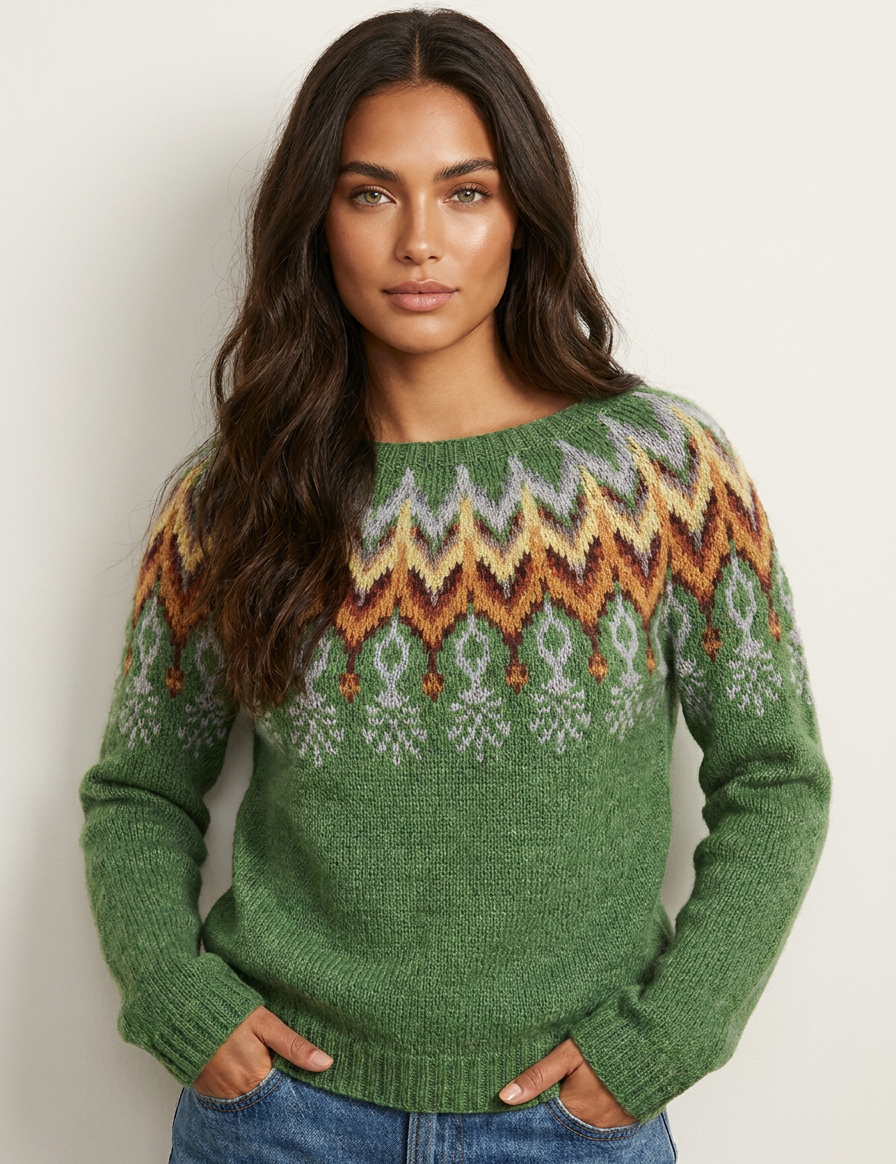 Vintage Nordic Knit Jumper - Anne