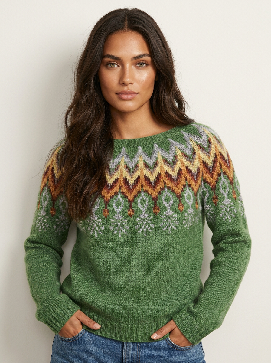 Vintage Nordic Knit Jumper - Anne