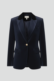 Elegant Velvet Tailored Blazer - Vivienne