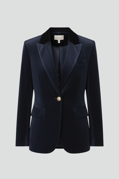 Elegant Velvet Tailored Blazer - Vivienne