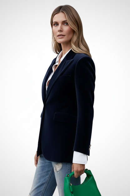 Elegant Velvet Tailored Blazer - Vivienne