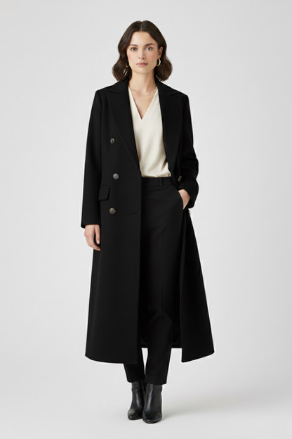 Elegant longline wool coat - Camille