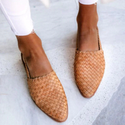 Woven Slingback Ballet Flats - Elena