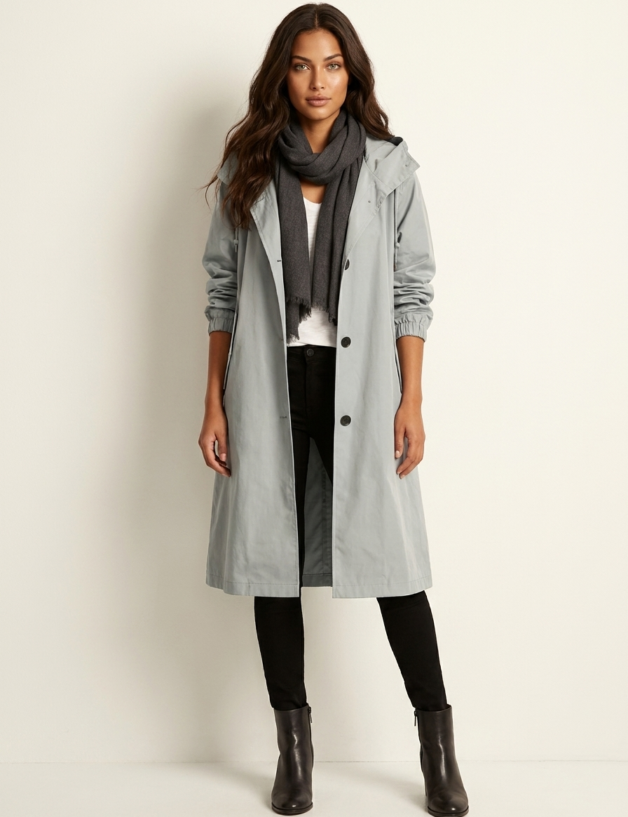 Oversized hooded raincoat - Norah