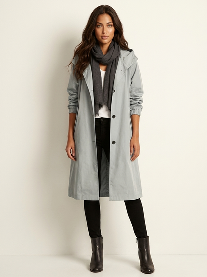 Oversized hooded raincoat - Norah