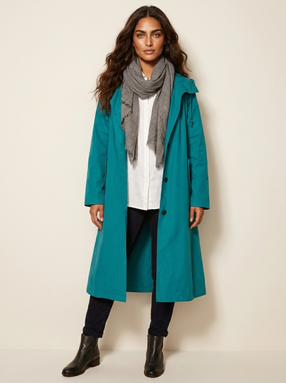 Oversized hooded raincoat - Norah
