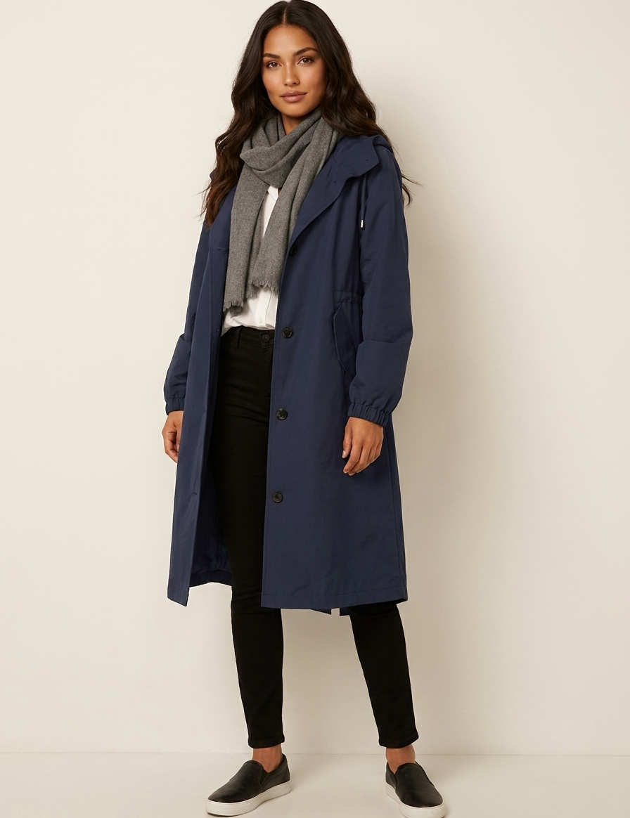 Oversized hooded raincoat - Norah