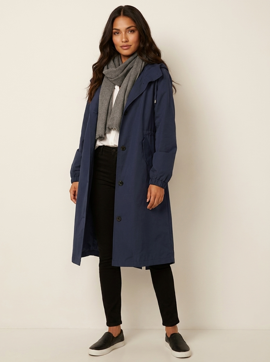 Oversized hooded raincoat - Norah