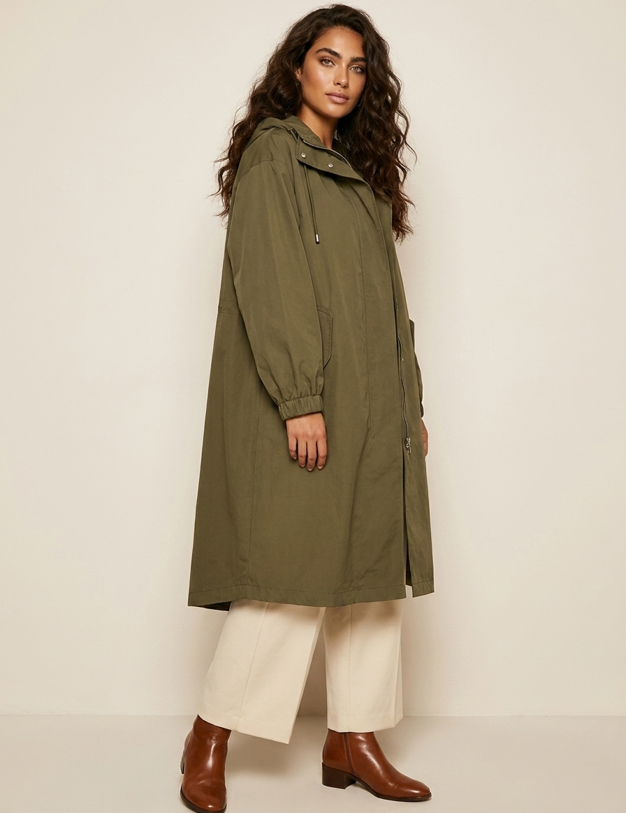 Oversized hooded raincoat - Norah