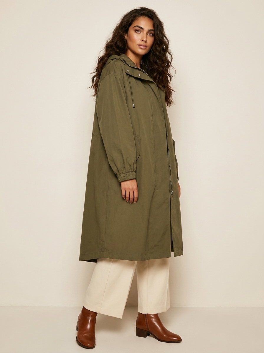 Oversized hooded raincoat - Norah