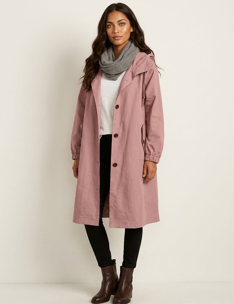 Oversized hooded raincoat - Norah