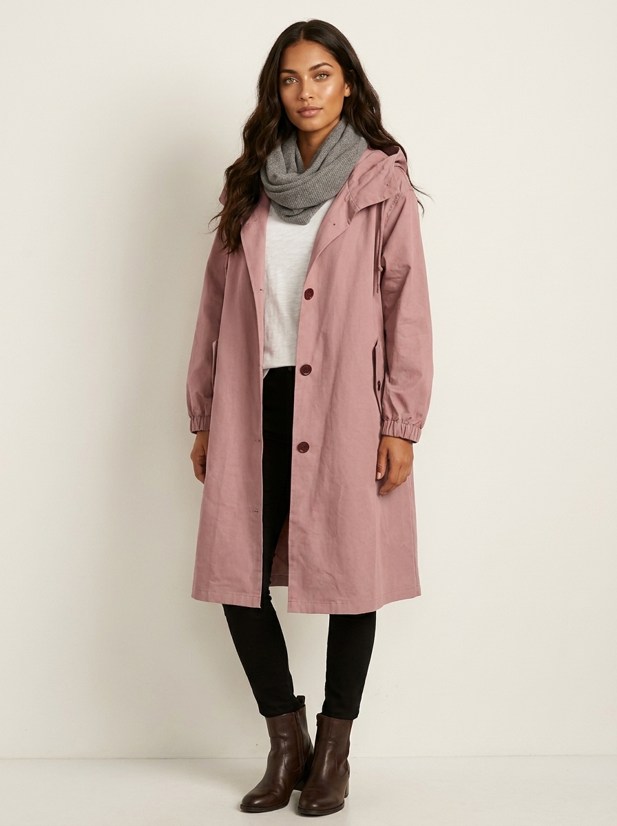 Oversized hooded raincoat - Norah