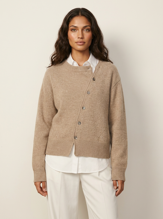 Asymmetrical knit cardigan - Liora