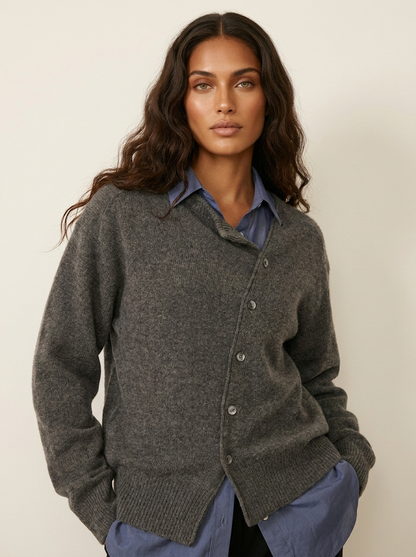 Asymmetrical knit cardigan - Liora