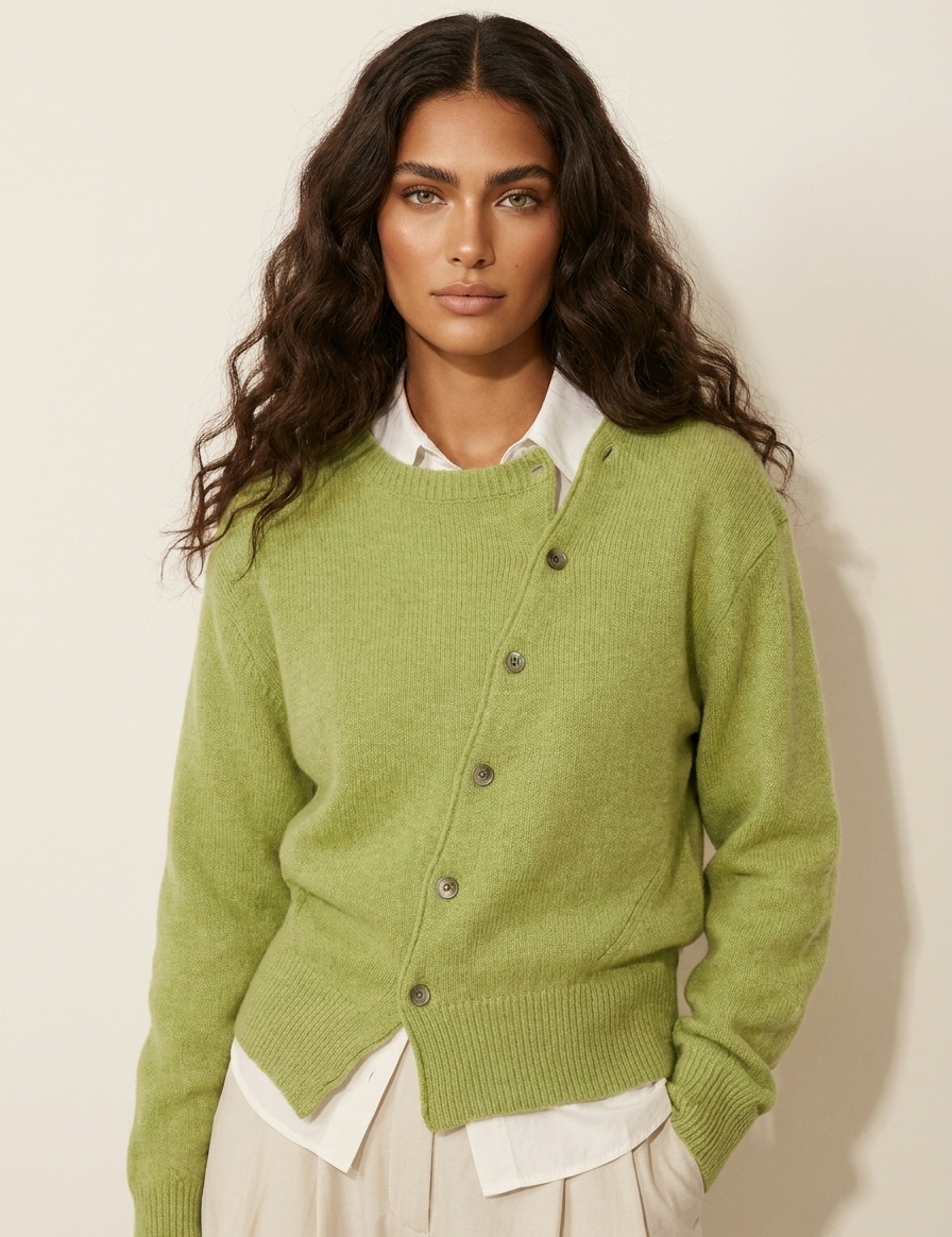 Asymmetrical knit cardigan - Liora