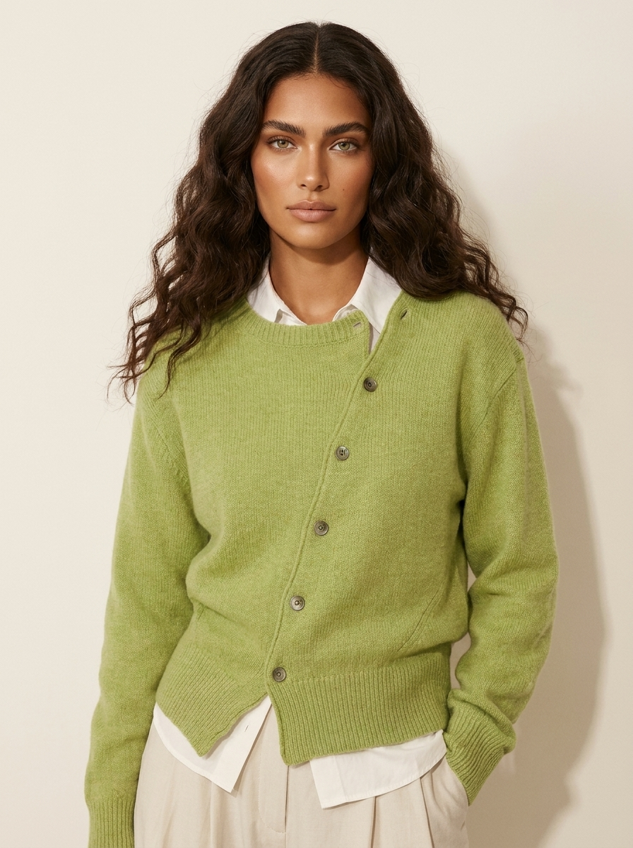 Asymmetrical knit cardigan - Liora