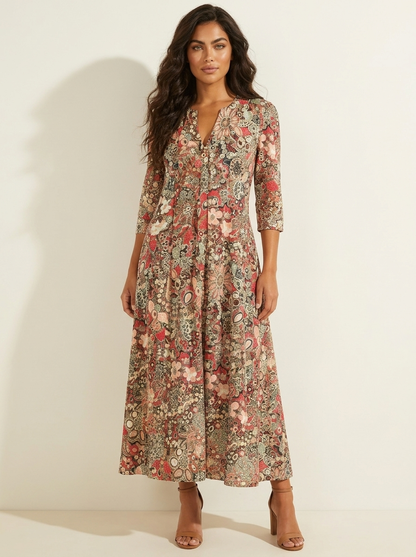 Floral elegant midi dress - Evelina