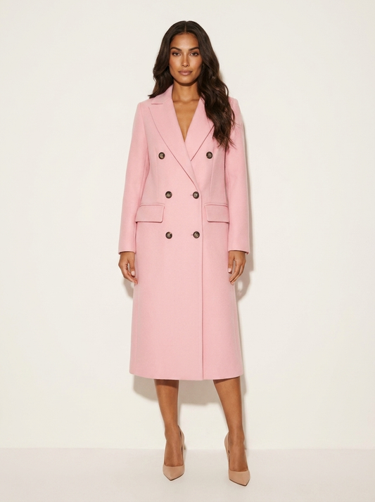 Elegant longline wool coat - Camille
