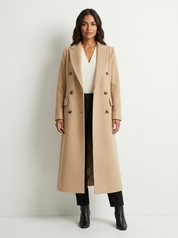 Elegant longline wool coat - Camille