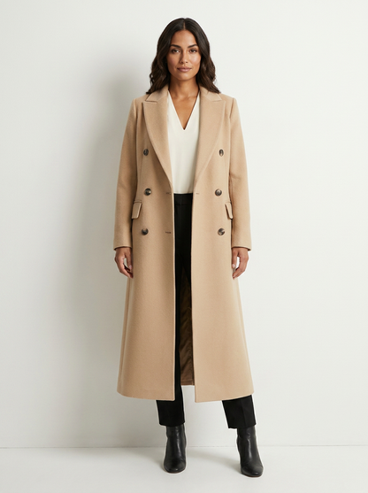 Elegant longline wool coat - Camille
