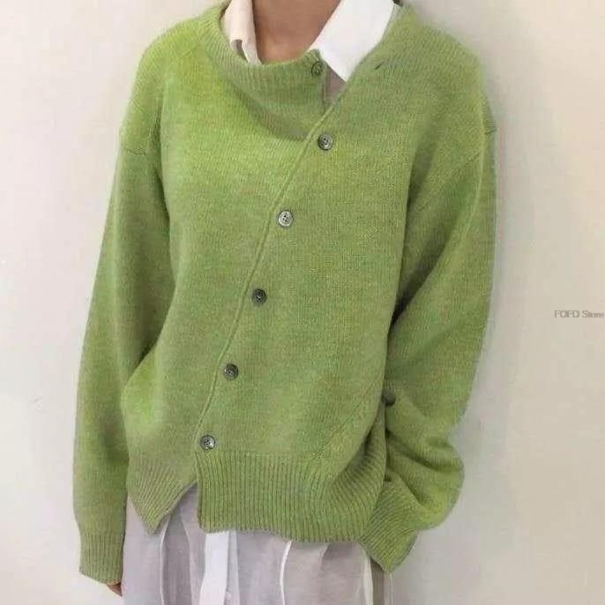 Asymmetrical knit cardigan - Liora