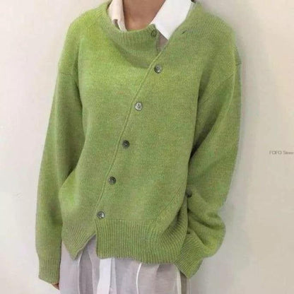 Asymmetrical knit cardigan - Liora
