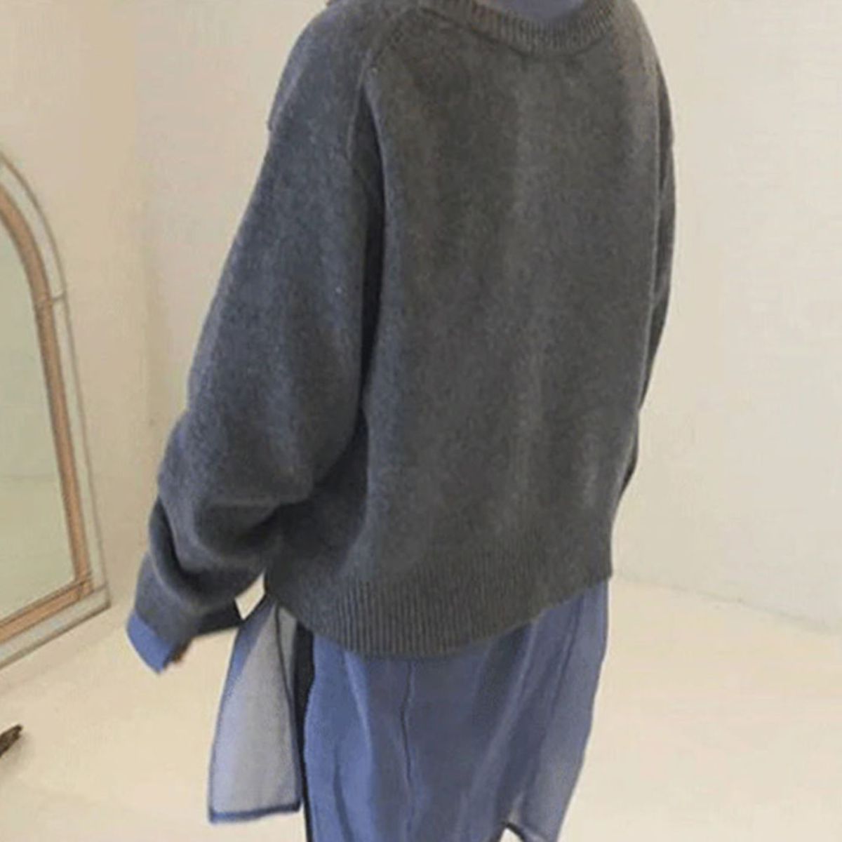 Asymmetrical knit cardigan - Liora